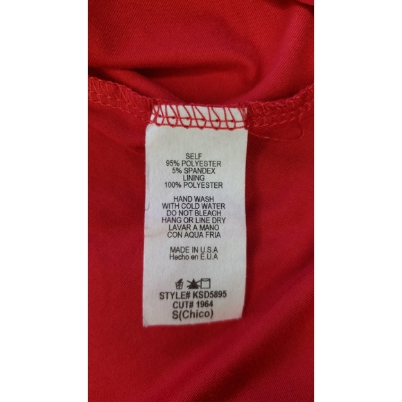 Mini red low cut lace up back skater dress - Picture 6 of 7